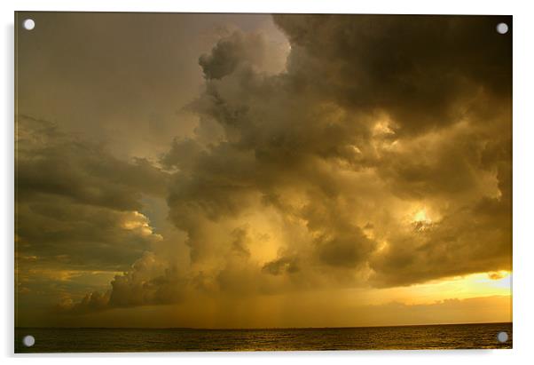 Thunder Storm forming over Manila Bay Acrylic by Darren Galpin