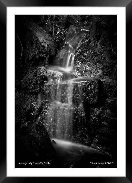 Longridge Waterfall Framed Mounted Print by Tony Larkin