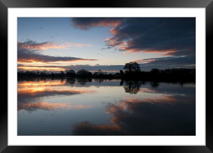 Sunrise on the River Trent Framed Mounted Print by Tracey Whitefoot