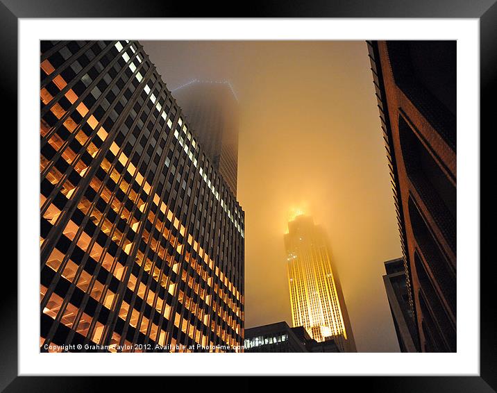Enchanting Misty Minneapolis Framed Mounted Print by Graham Taylor