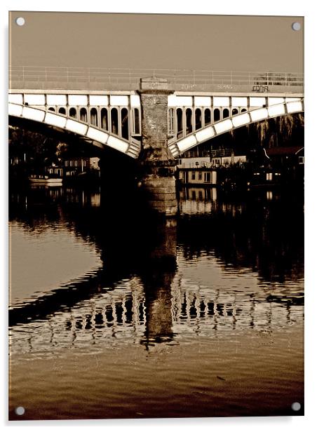 Richmond Railway Bridge Acrylic by Brian Sharland