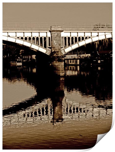 Richmond Railway Bridge Print by Brian Sharland