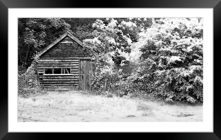 Shed at Buscot Weir Framed Mounted Print by Brian Sharland