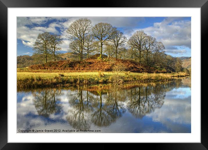 The Trees By The Brathay Framed Mounted Print by Jamie Green