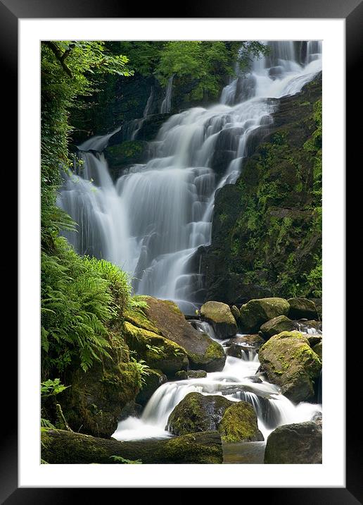Torc Waterfall Ireland Framed Mounted Print by Steven Brown