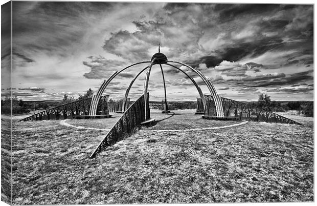 The Observatory Monochrome Canvas Print by Steve Purnell