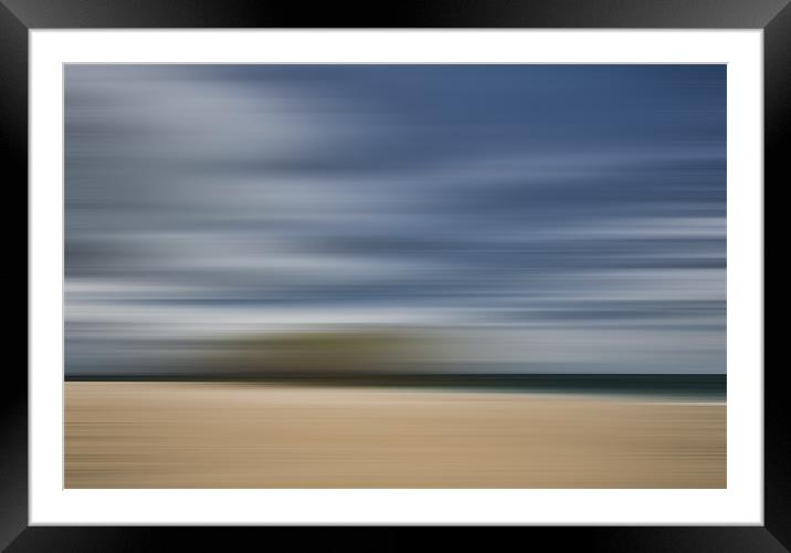 Beach Blur Framed Mounted Print by Steve Purnell