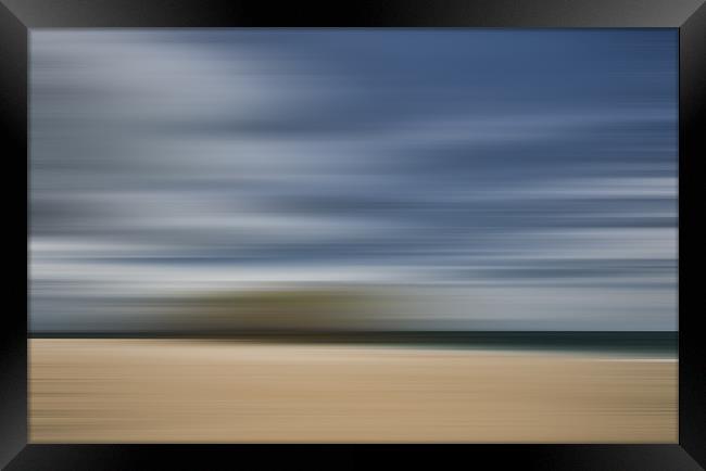 Beach Blur Framed Print by Steve Purnell