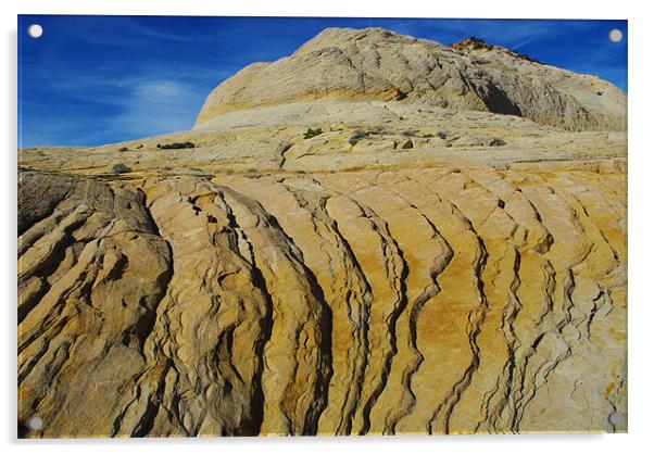Rock formation near Boulder, Utah Acrylic by Claudio Del Luongo