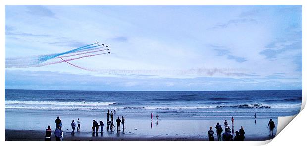 Coast - Red Arrows 2 Sunderland Air show 2006  Print by David Turnbull