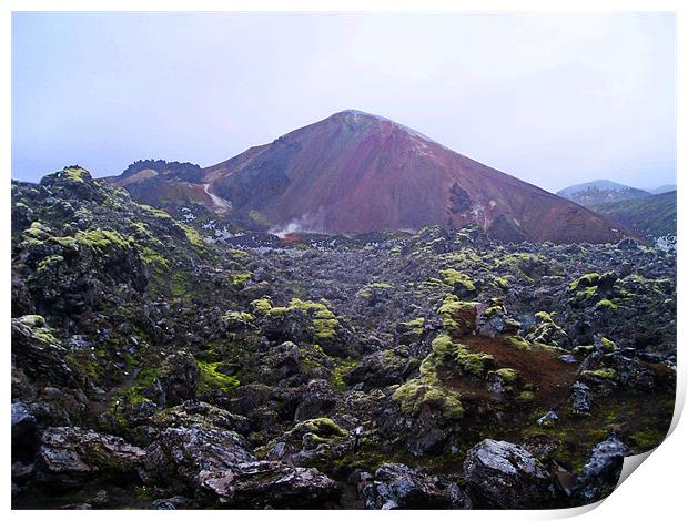 Iceland - volcanic landscape  Print by David Turnbull