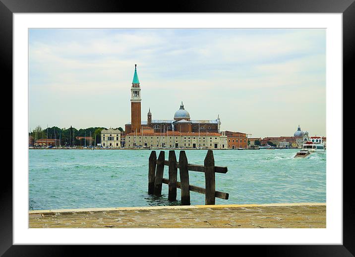 a VIEW from Venice Port Framed Mounted Print by Oliver Walton