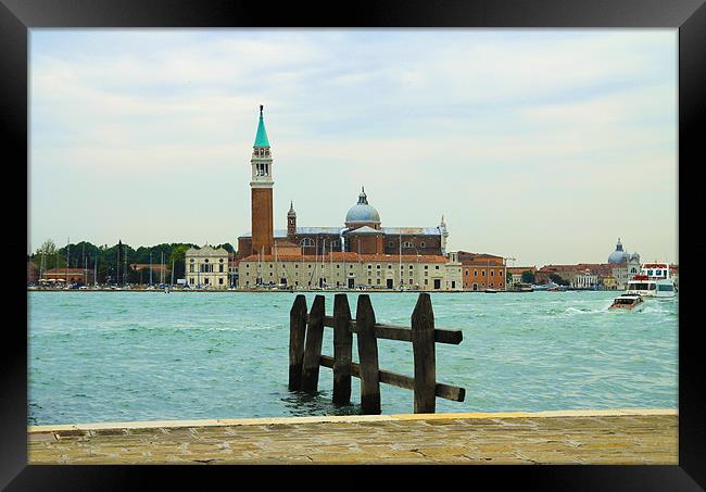 a VIEW from Venice Port Framed Print by Oliver Walton