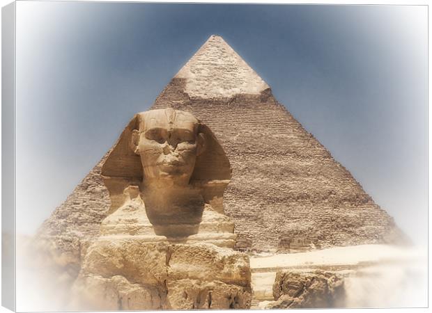 Sphinx and Pyramid Canvas Print by Paul Fisher