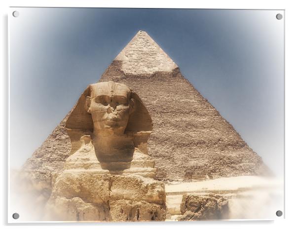 Sphinx and Pyramid Acrylic by Paul Fisher
