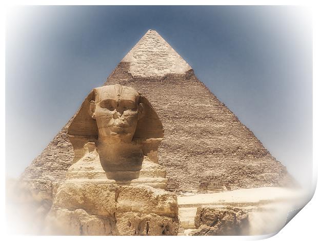 Sphinx and Pyramid Print by Paul Fisher