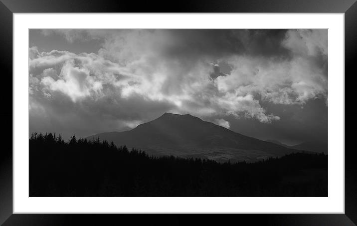 North Wales Mountain Framed Mounted Print by Brian Sharland