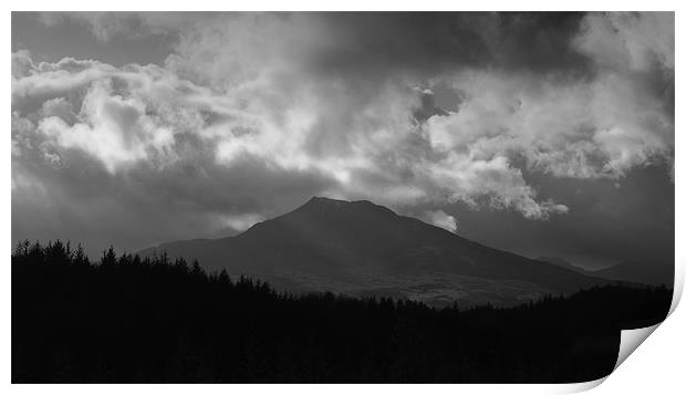 North Wales Mountain Print by Brian Sharland