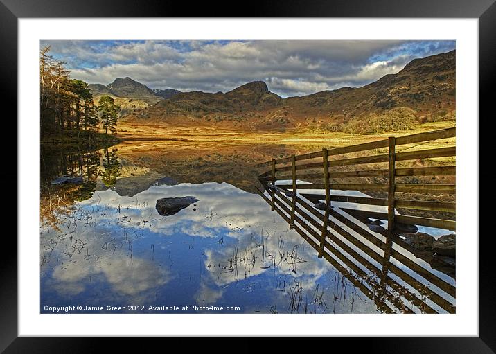 Blea Tarn Reflections Framed Mounted Print by Jamie Green