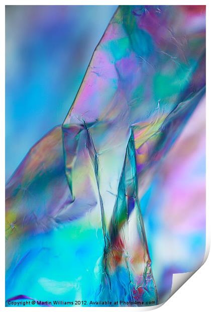 Abstract Electric Blue 1 Print by Martin Williams