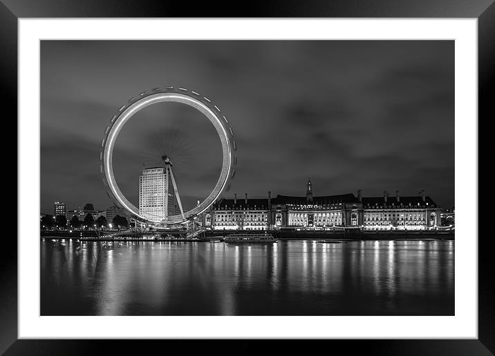 Spinning The Night Away (B&W) Framed Mounted Print by Paul Shears Photogr