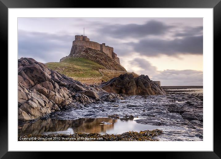 Lindisfarne Castle Reflections Framed Mounted Print by Chris Frost