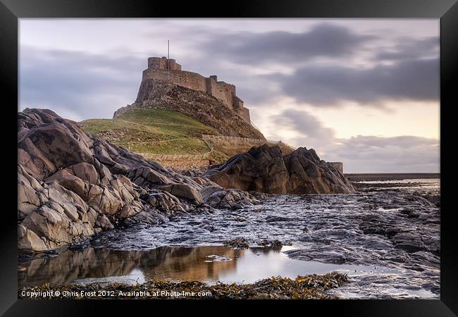 Lindisfarne Castle Reflections Framed Print by Chris Frost