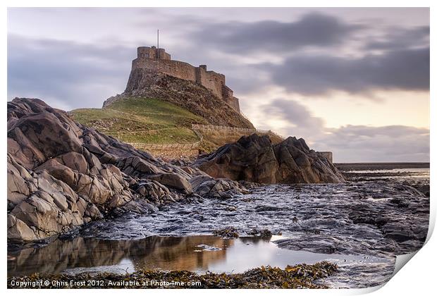Lindisfarne Castle Reflections Print by Chris Frost