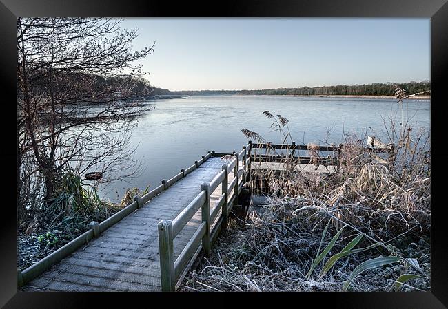 Jetty to Rollesby Broad Framed Print by Stephen Mole