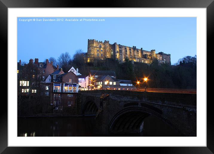 Durham Twilight Framed Mounted Print by Dan Davidson