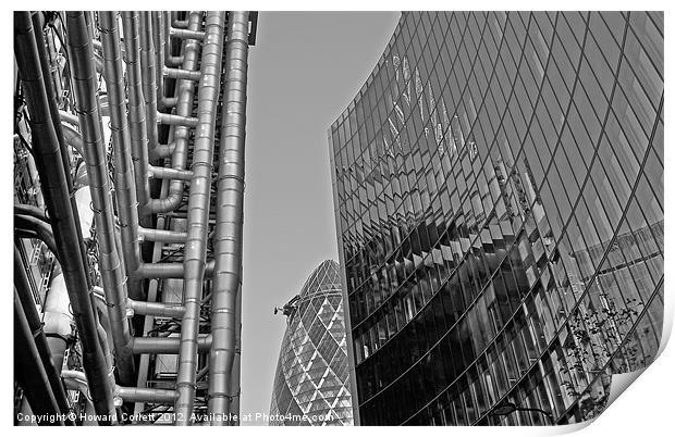 City of London architecture Print by Howard Corlett