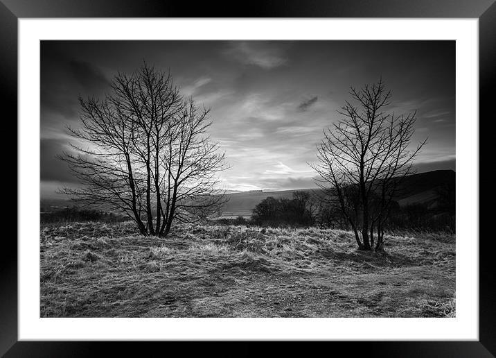 Hope Valley Black and White Framed Mounted Print by Jonathan Swetnam