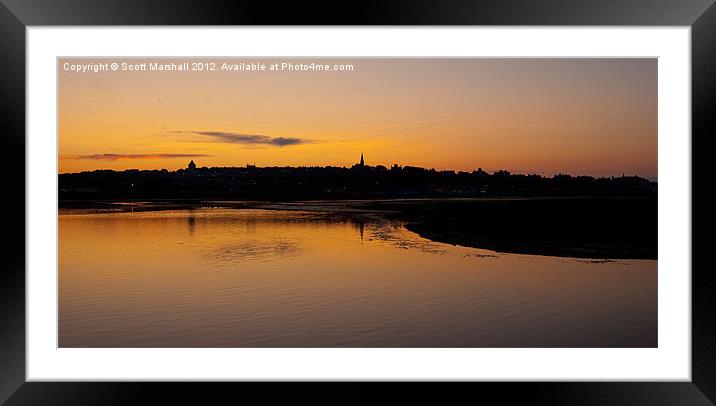Lossiemouth Evening Twilight Framed Mounted Print by Scott K Marshall