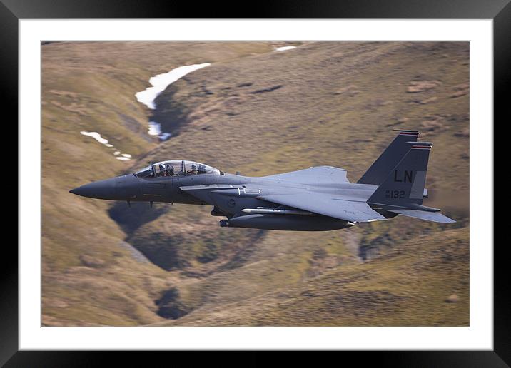 F15E Strike Eagle Low Level Framed Mounted Print by Philip Berry
