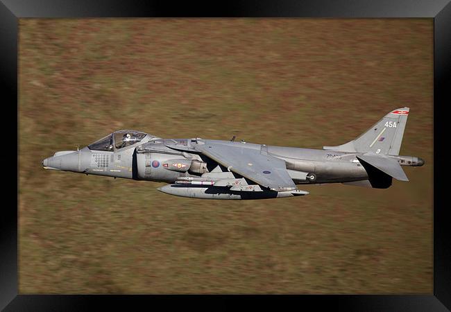 Harrier GR9A Low Level Framed Print by Philip Berry