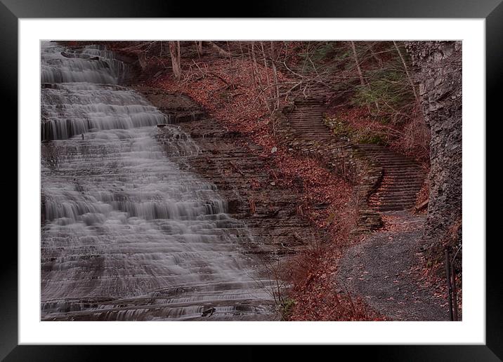 Buttermilk Waterfall Framed Mounted Print by peter campbell