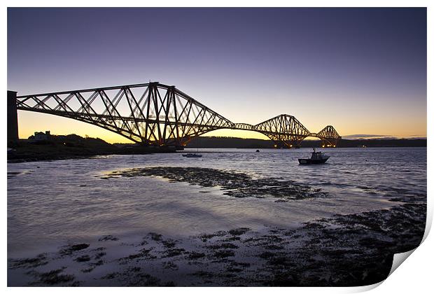 Forth Rail Bridge sunrise Print by James Marsden