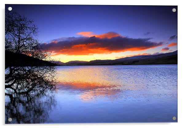 Loch Freuchie - a winters sunrise Acrylic by James Marsden