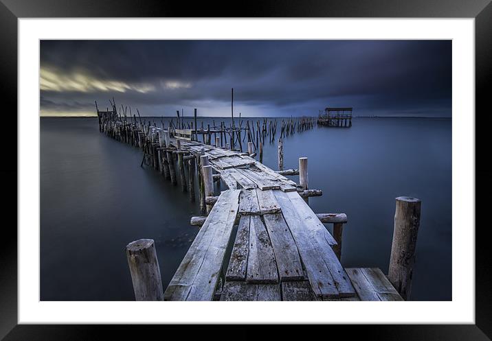 Carrasqueira Pier Framed Mounted Print by Dave Wragg