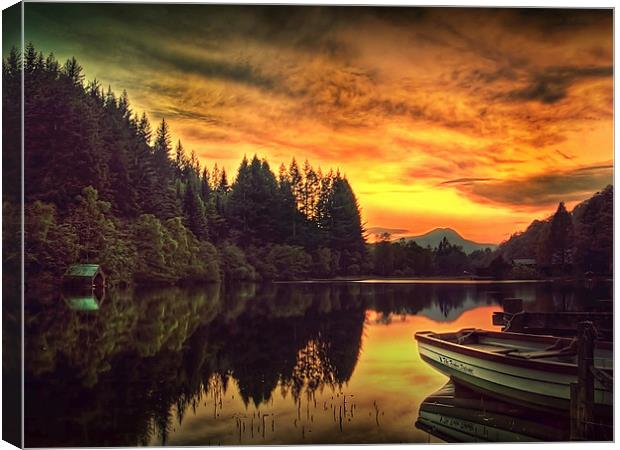 Loch Ard In Spring Canvas Print by Aj’s Images