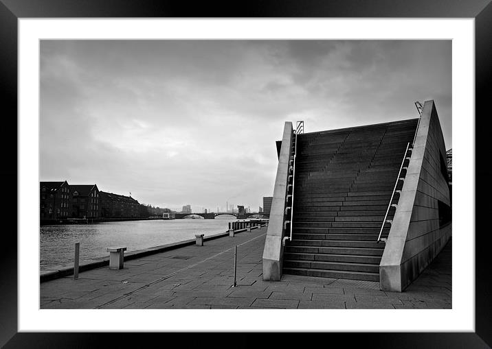Stairs on Quay Framed Mounted Print by Sophie Martin-Castex