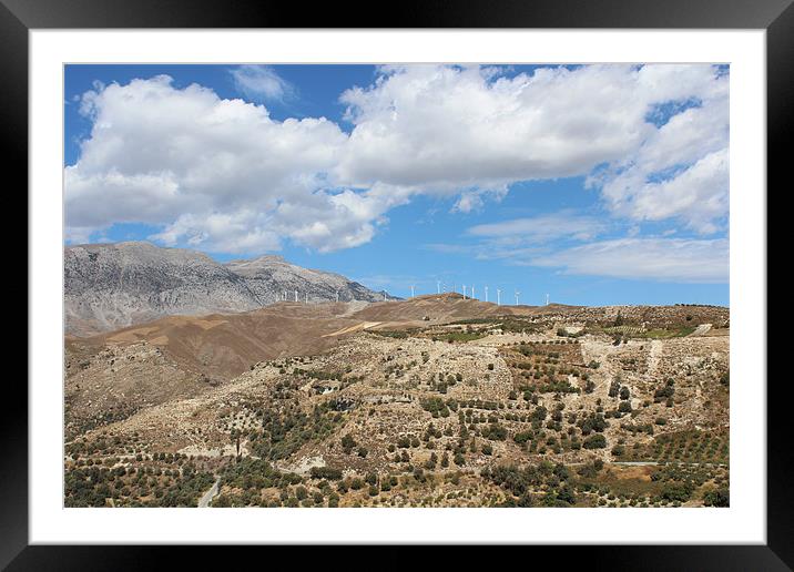 Countryside of Crete Framed Mounted Print by Paula Guy