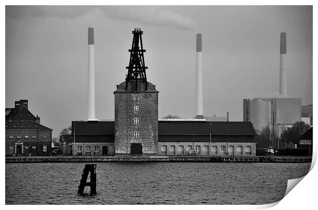 Copenhagen Power Station Print by Sophie Martin-Castex