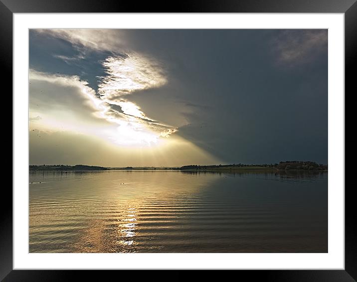 Rutland Water sunset Framed Mounted Print by Paul Fisher