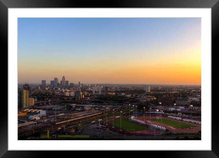 East London Sunset Framed Mounted Print by Paul Shears Photogr