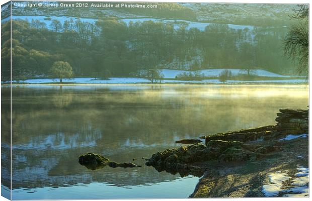 A Cold Day On Coniston Canvas Print by Jamie Green