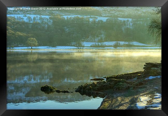A Cold Day On Coniston Framed Print by Jamie Green