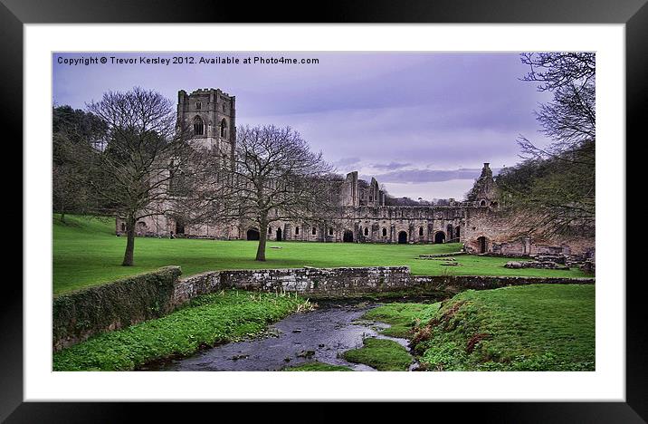 Fountains Abbey Ruins Framed Mounted Print by Trevor Kersley RIP