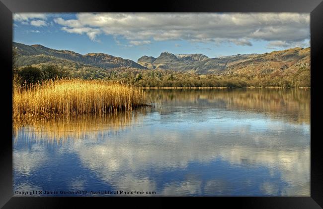 Elterwater Panorama Framed Print by Jamie Green