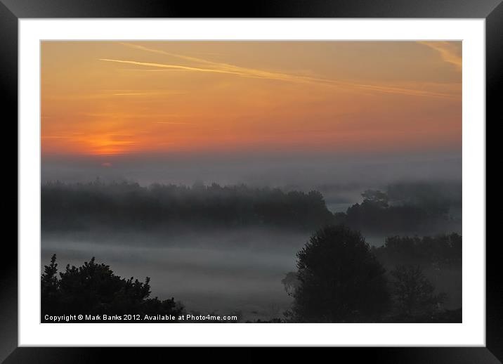 Misty Dawn Framed Mounted Print by Mark  F Banks